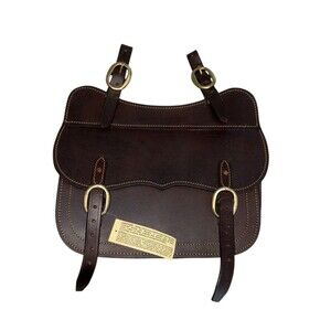 JT International Australian Outrider Collection Saddle Pocket Leather 11x9x4 New